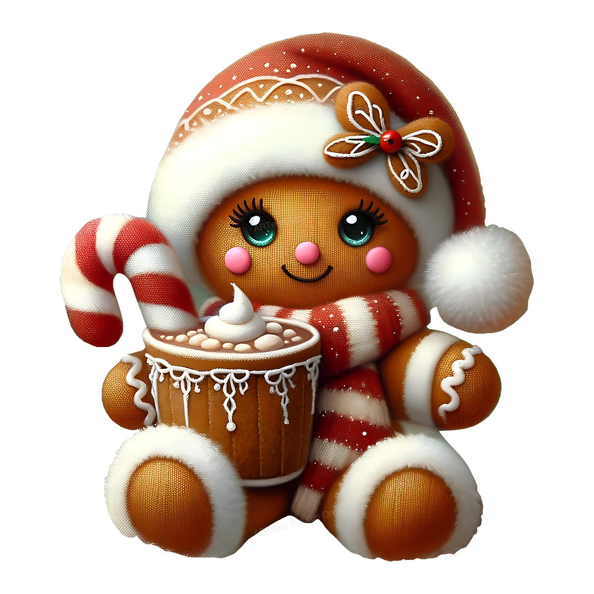 DTF Heat Transfer Iron On Sticker Iron On Heat Transfers Gingerbread Christmas Design Festive Holiday Decorations for T Shirts Hoodies Local Warehouse - 1
