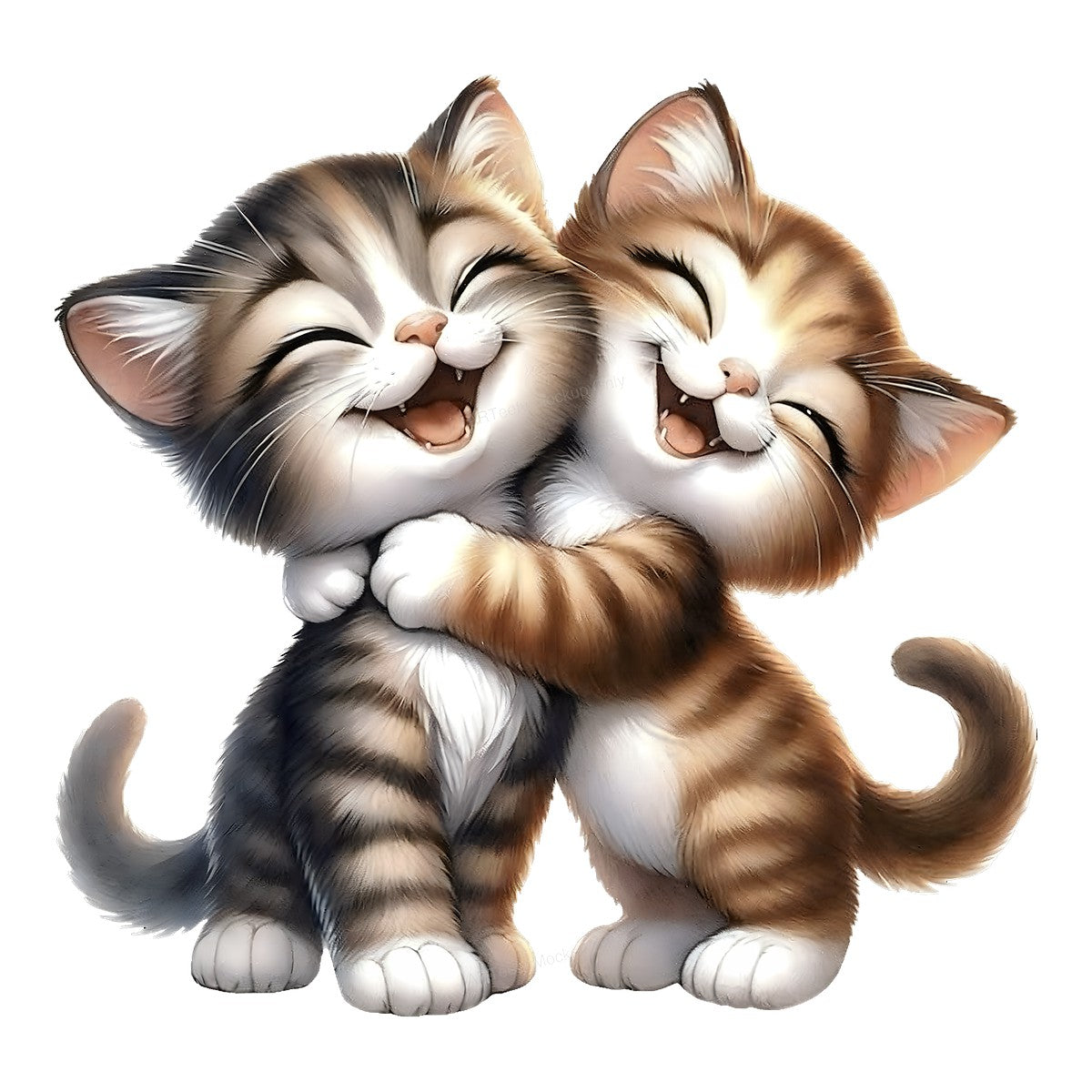 DTF Heat Transfer Iron On Sticker Iron On Heat Transfers Cute Cartoon Cats Embrace for Pet Lovers Apparel Hoodies Local Warehouse - 1