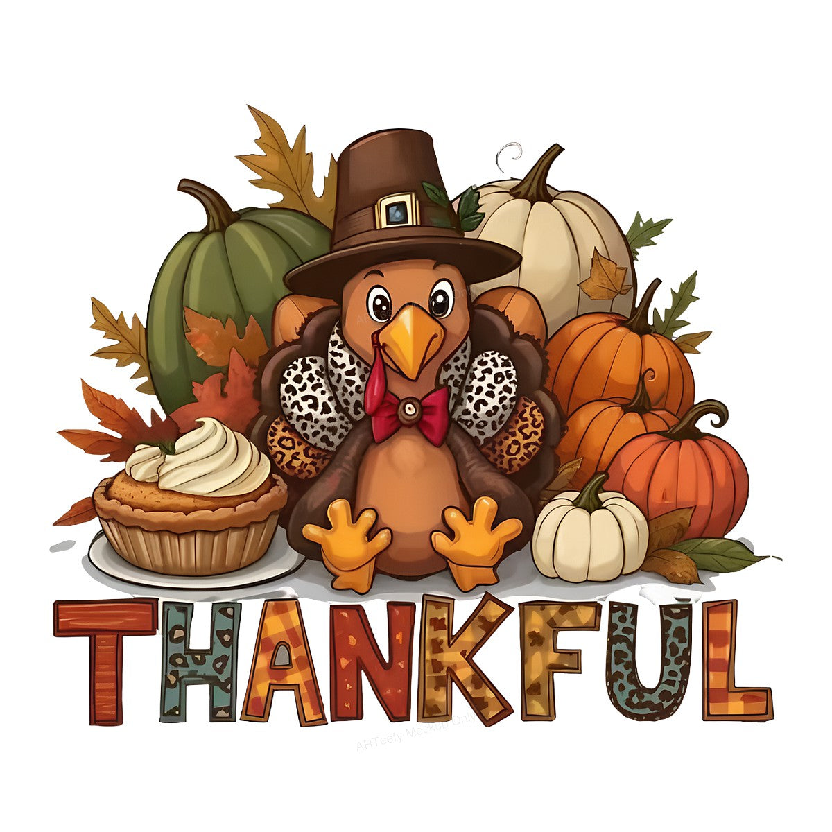 DTF Heat Transfer Iron On Sticker Iron On Heat Transfers Thanksgiving Turkey Design Fall Home Decor for Shirts Hoodies Local Warehouse - 1