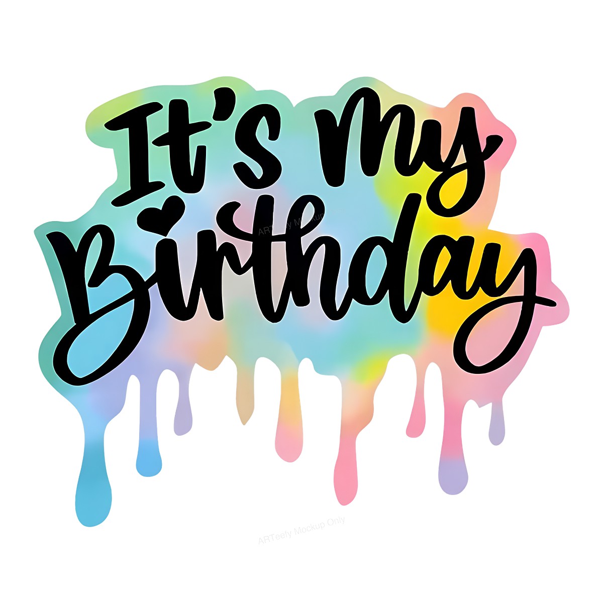 DTF Heat Transfer Iron On Sticker Iron On Heat Transfers Colorful Birthday Lettering for Party Shirts Hoodies Local Warehouse - 1