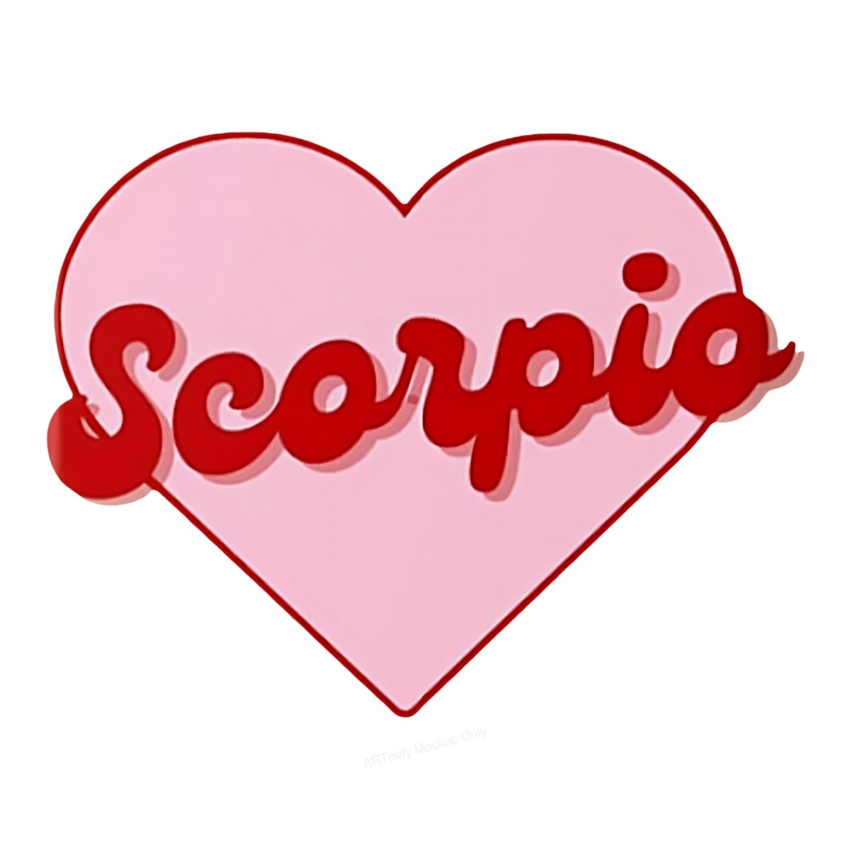 DTF Heat Transfer Iron On Sticker Iron On Transfers for T Shirts Scorpio Pink Heart Design Heat Press Ready for Astrology Lovers Apparel Local Warehouse - 1
