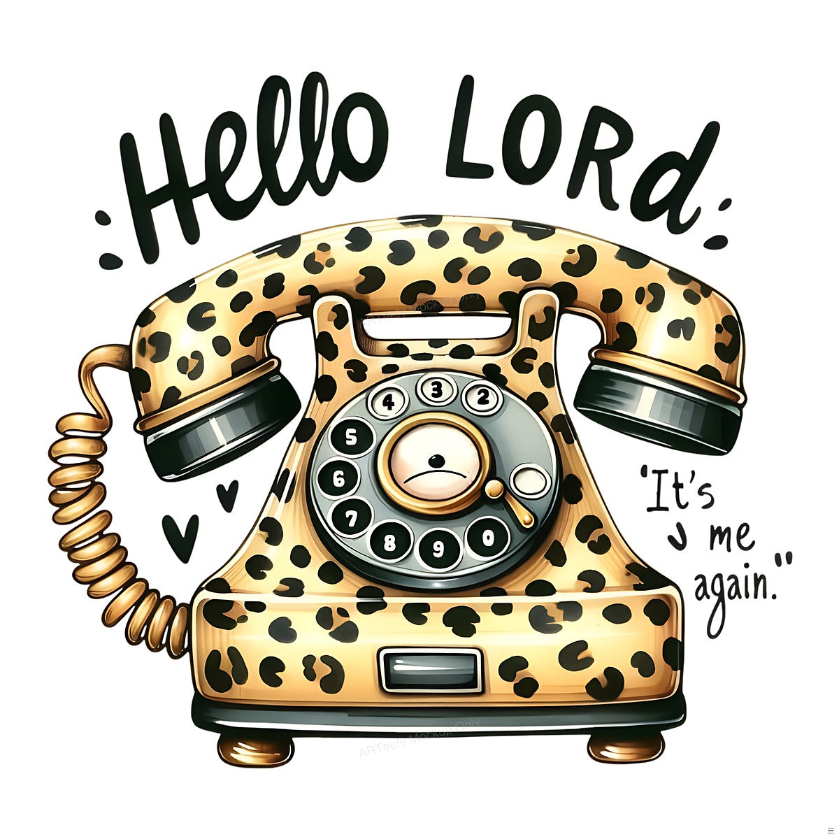 DTF Heat Transfer Iron On Sticker Iron On Transfers for T Shirts Vintage Leopard Print Retro Telephone Design Heat Press Ready Patches for Apparel Local Warehouse - 1