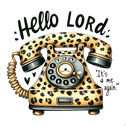 DTF Heat Transfer Iron On Sticker Iron On Transfers for T Shirts Vintage Leopard Print Retro Telephone Design Heat Press Ready Patches for Apparel Local Warehouse - 1