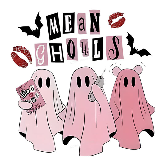 DTF Heat Transfer Iron On Sticker Iron On Transfers for T Shirts Mean Ghouls Ghost Design Halloween Iron On Heat Transfers Clearance Local Warehouse - 1