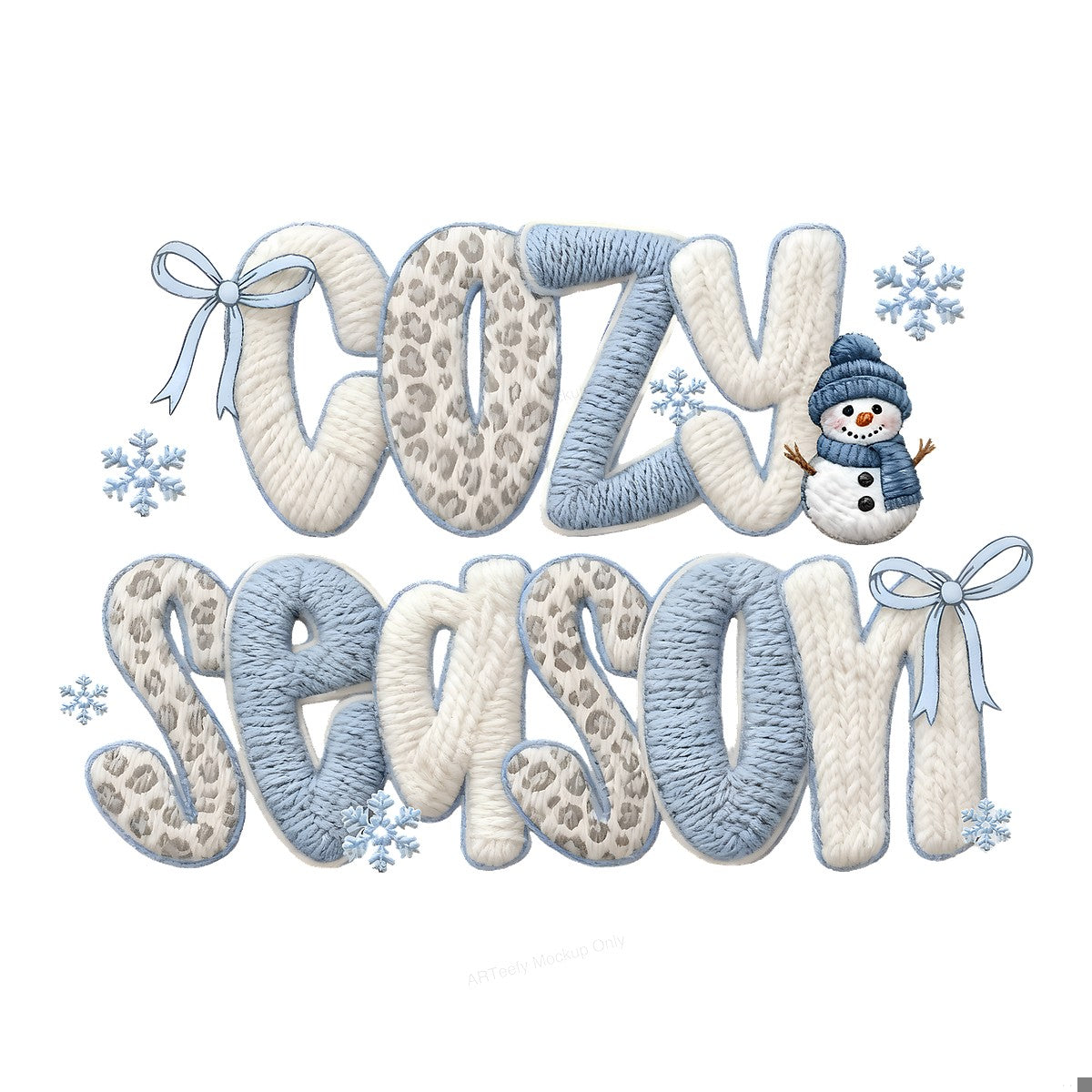 DTF Heat Transfer Iron On Sticker Iron On Heat Transfers Cozy Season Snowman Design for Winter Apparel Christmas Decorations Clearance - 1