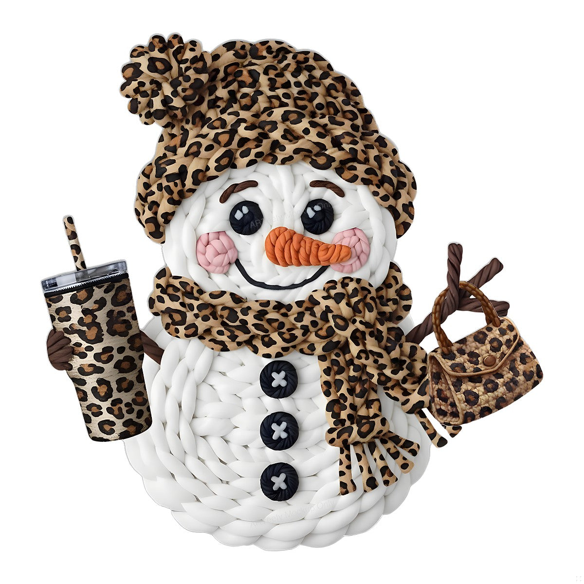 DTF Heat Transfer Iron On Sticker Iron On Heat Transfers Leopard Print Snowman Christmas Decor for T Shirts Hoodies Local Warehouse - 1