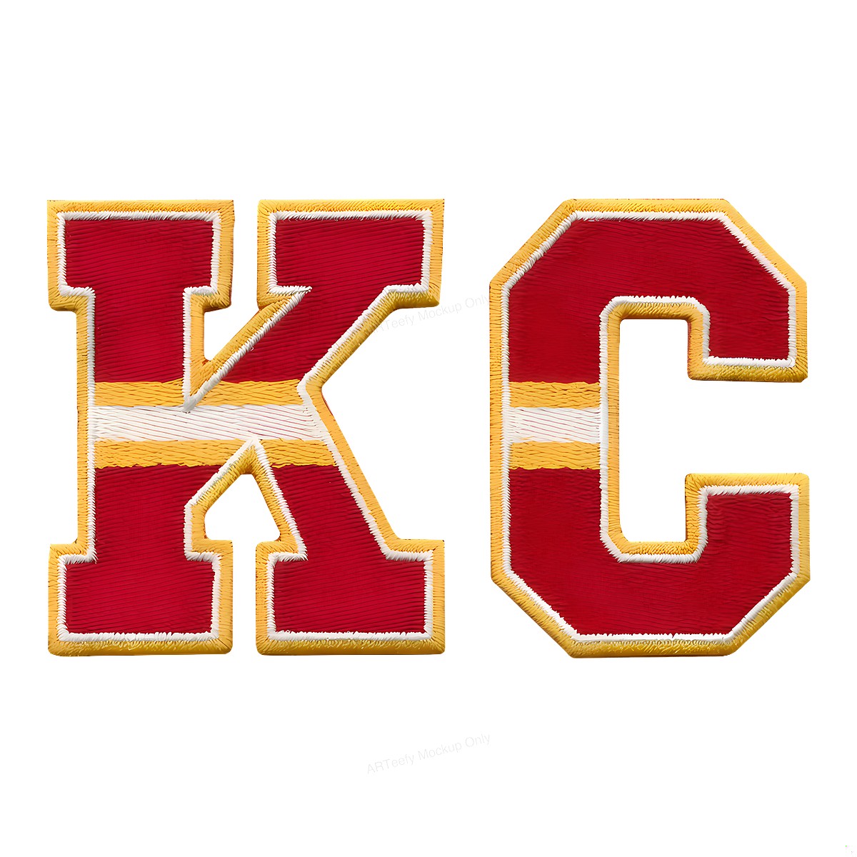 DTF Heat Transfer Iron On Sticker Iron On Heat Transfers KC Football Team Inspired Patch for Apparel Bags Jackets Local Warehouse - 1