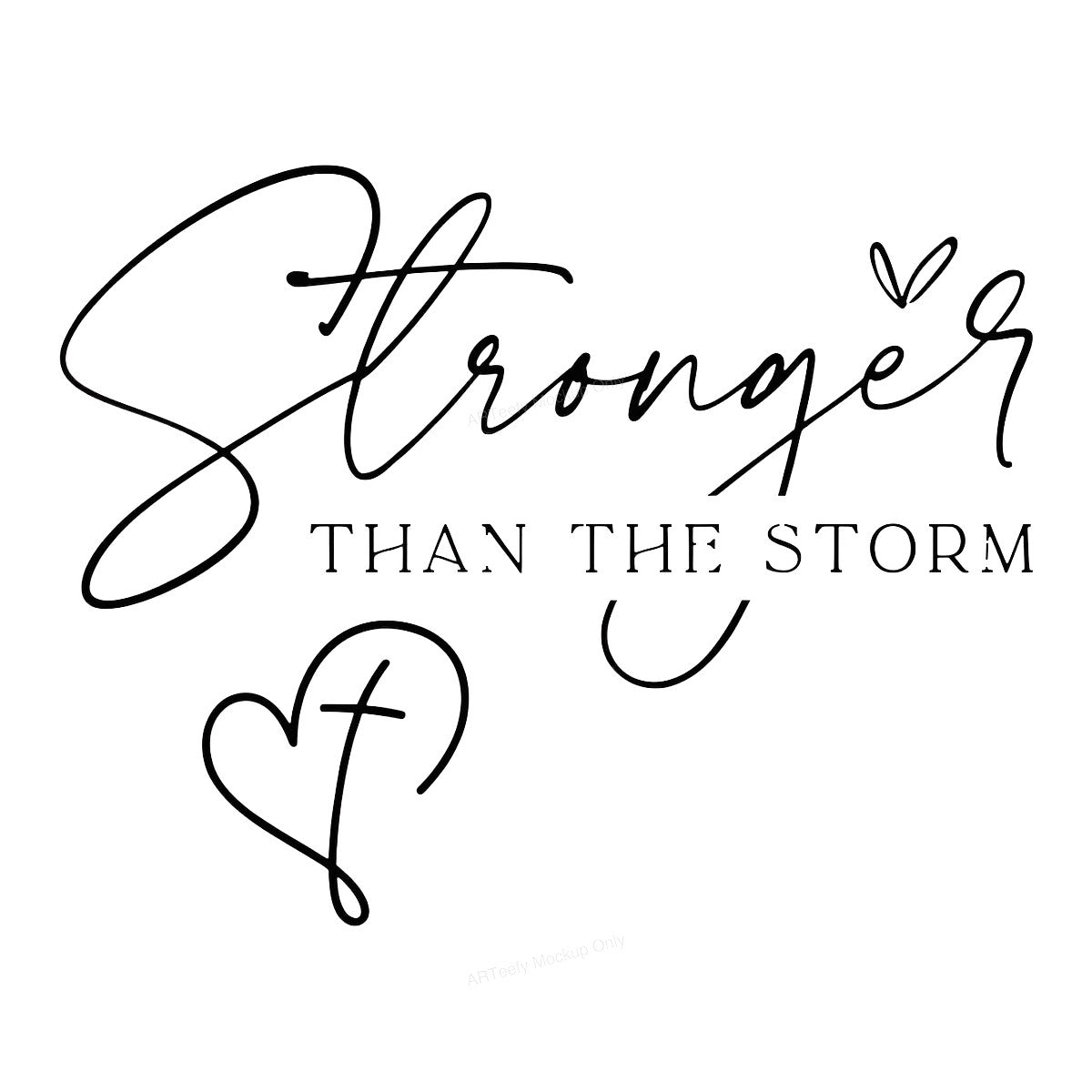 DTF Heat Transfer Iron On Sticker Iron On Heat Transfers Stronger Than The Storm Inspirational Design for Apparel Bags Jackets Clearance - 1