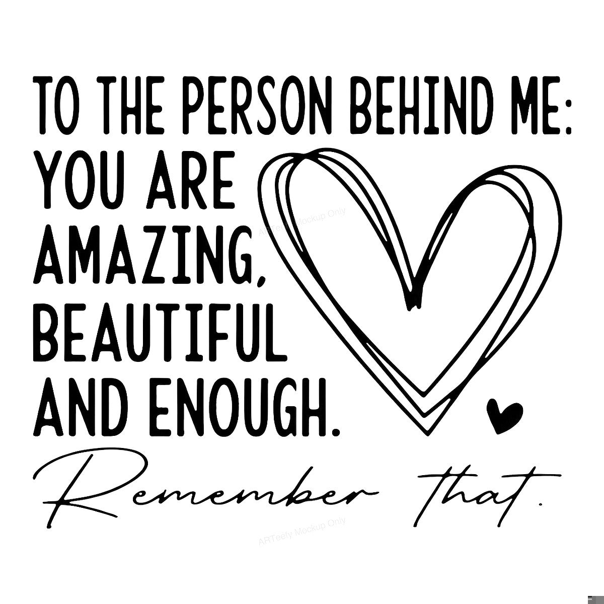 DTF Heat Transfer Iron On Sticker Iron On Heat Transfers Heartfelt Inspirational Message Design for Apparel Bags Jackets Local Warehouse - 1