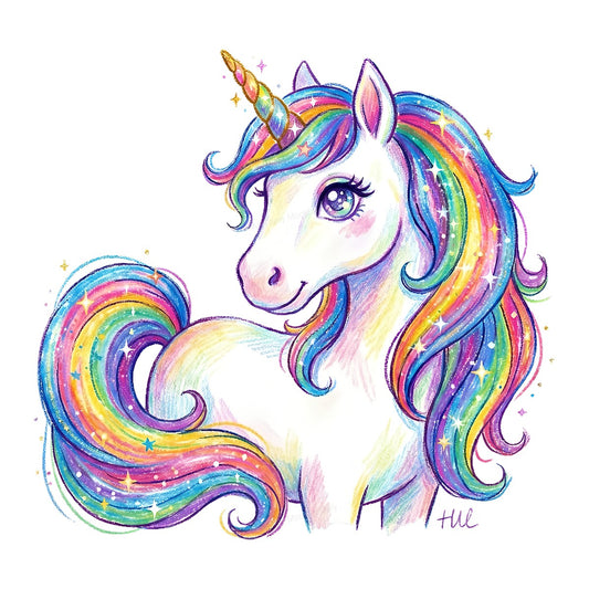 DTF Heat Transfer Iron On Sticker Iron On Heat Transfers Colorful Unicorn Design for T Shirts Hoodies Christmas Gifts Clearance - 1