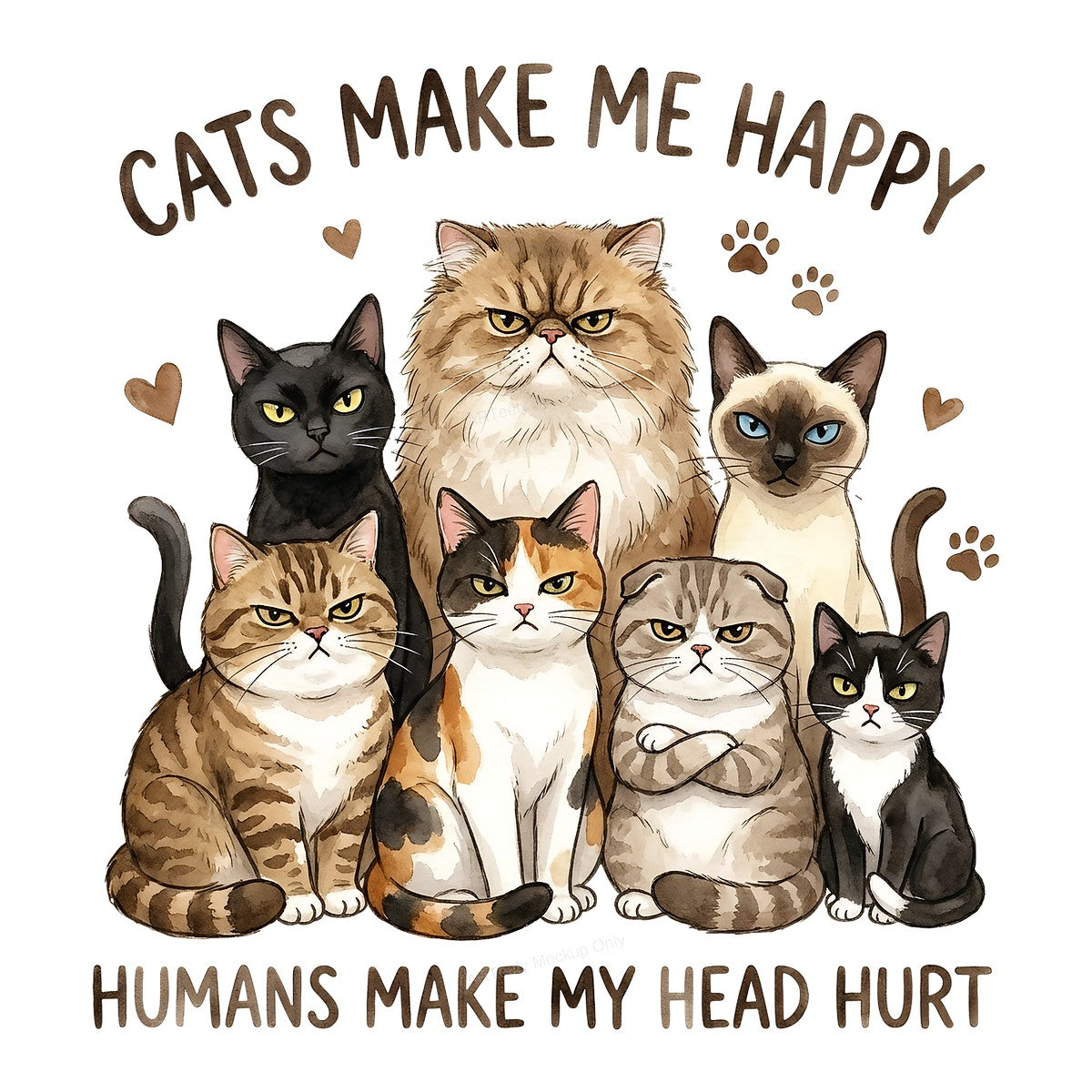 DTF Heat Transfer Iron On Sticker Iron On Transfers for T Shirts Cat Lover Design Cute Feline Expressions for Apparel Home Decor Clearance - 1
