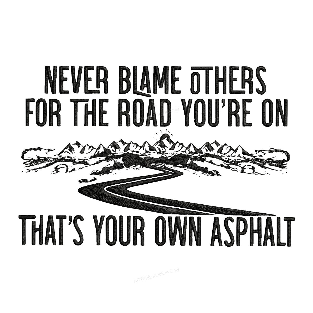 DTF Heat Transfer Iron On Sticker Iron On Heat Transfers Motivational Road Quote Design for Apparel Bags Jackets Local Warehouse - 1
