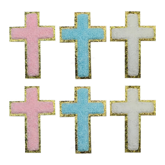 DTF Heat Transfer Iron On Sticker Iron On Heat Transfers Colorful Cross Design Religious Apparel Accessories Local Warehouse - 1