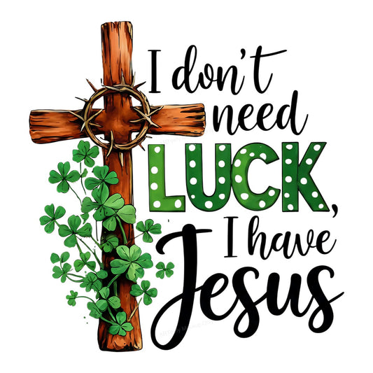 DTF Heat Transfer Iron On Sticker Iron On Heat Transfers Christian Cross and Clover Design Inspirational Apparel for T Shirts Hoodies Clearance - 1