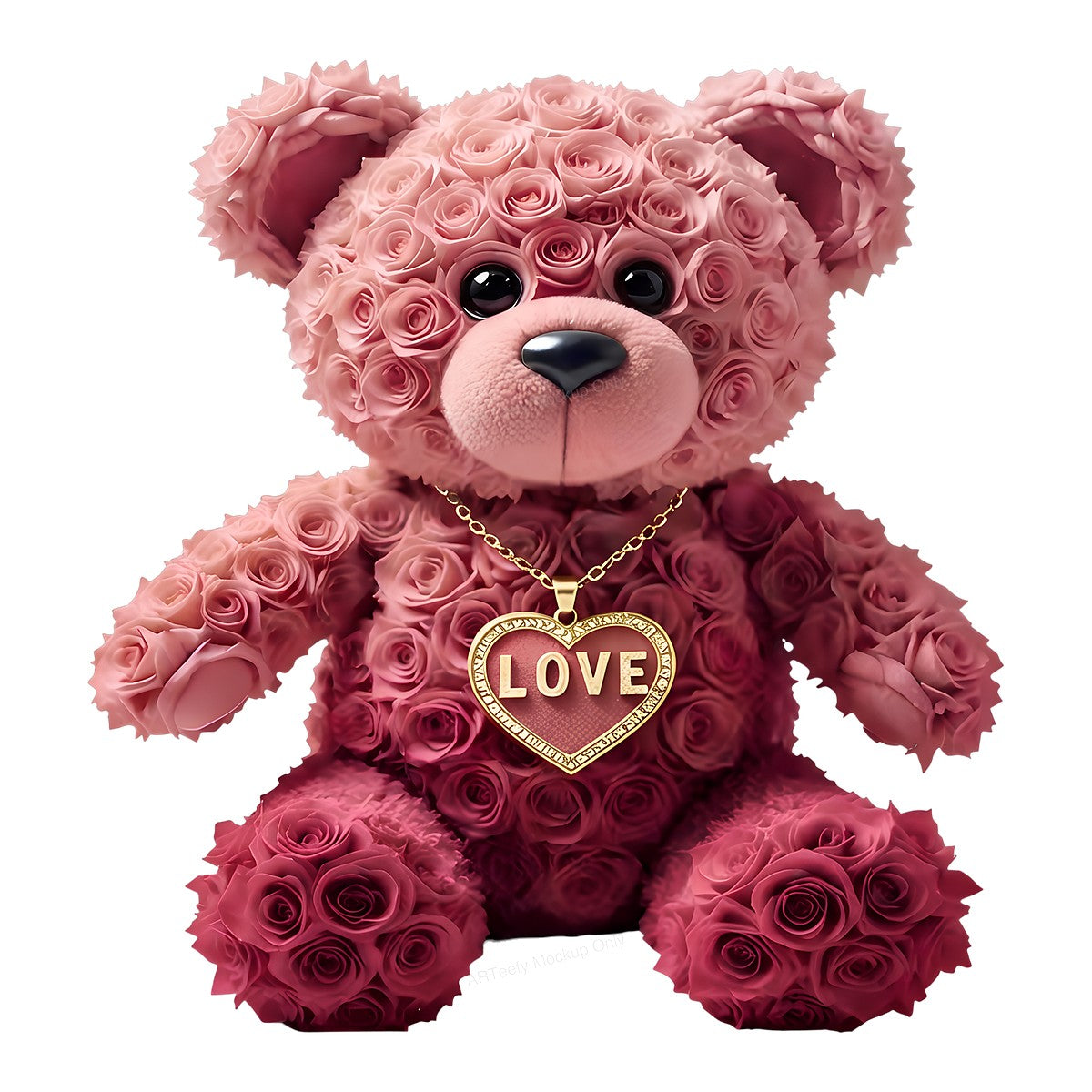 DTF Heat Transfer Iron On Sticker Iron On Heat Transfers Rose Teddy Bear Design Romantic Gift Ideas for Valentine Day Apparel Clearance - 1