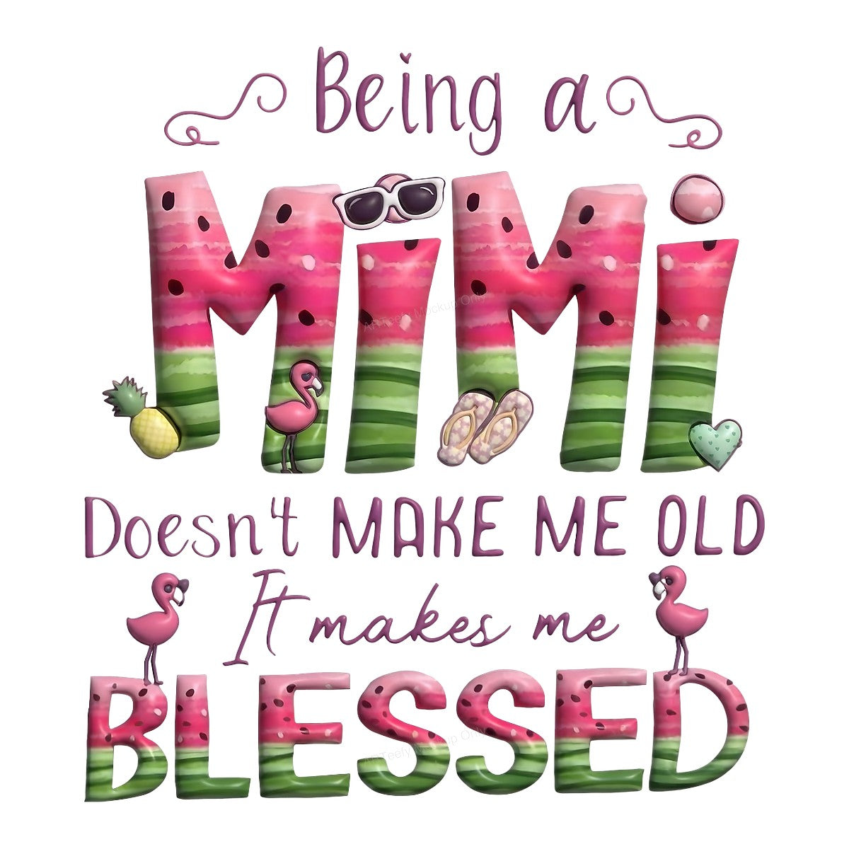DTF Heat Transfer Iron On Sticker Iron On Heat Transfers Colorful Mimi Design Tropical Flamingos for T Shirts Hoodies Clearance - 1