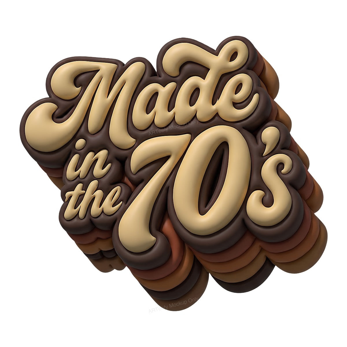 DTF Heat Transfer Iron On Sticker Iron On Heat Transfers Retro 70s Style Vintage Lettering for T Shirts Hoodies Clearance - 1