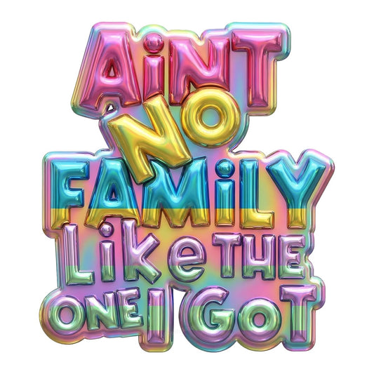 DTF Heat Transfer Iron On Sticker Iron On Heat Transfers Colorful Family Lettering for Apparel Bags Jackets Local Warehouse - 1