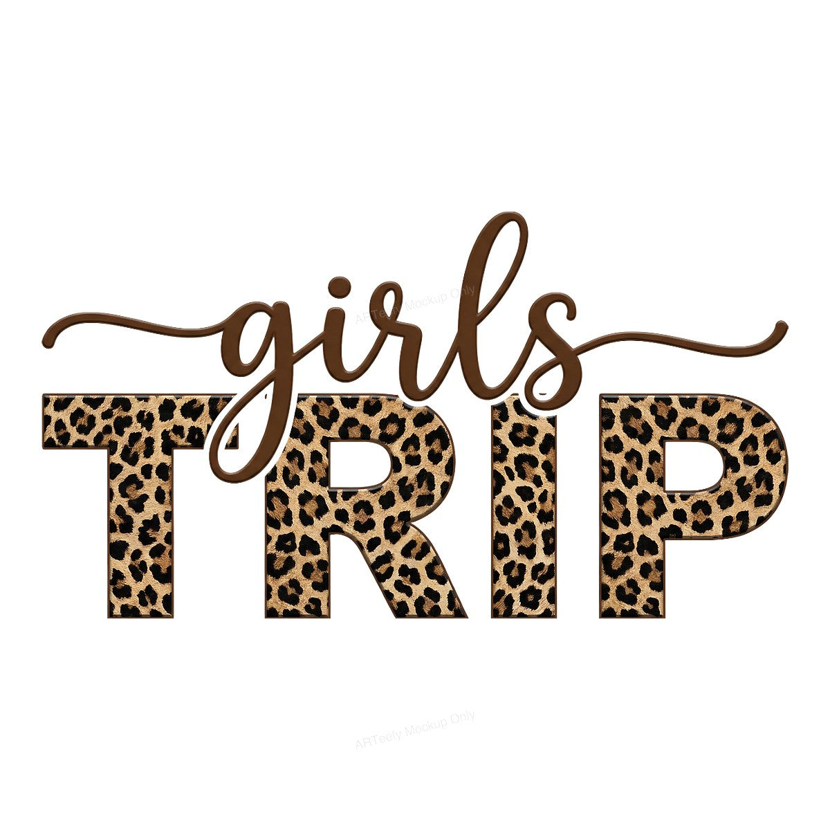 DTF Heat Transfer Iron On Sticker Iron On Heat Transfers Leopard Print Girls Trip Design for T Shirts Hoodies Clearance - 1