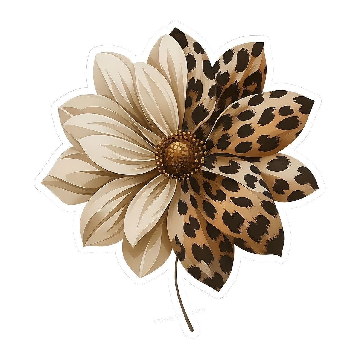 DTF Heat Transfer Iron On Sticker Iron On Heat Transfers Leopard Print Floral Design for T Shirts Apparel Crafts Local Warehouse - 1