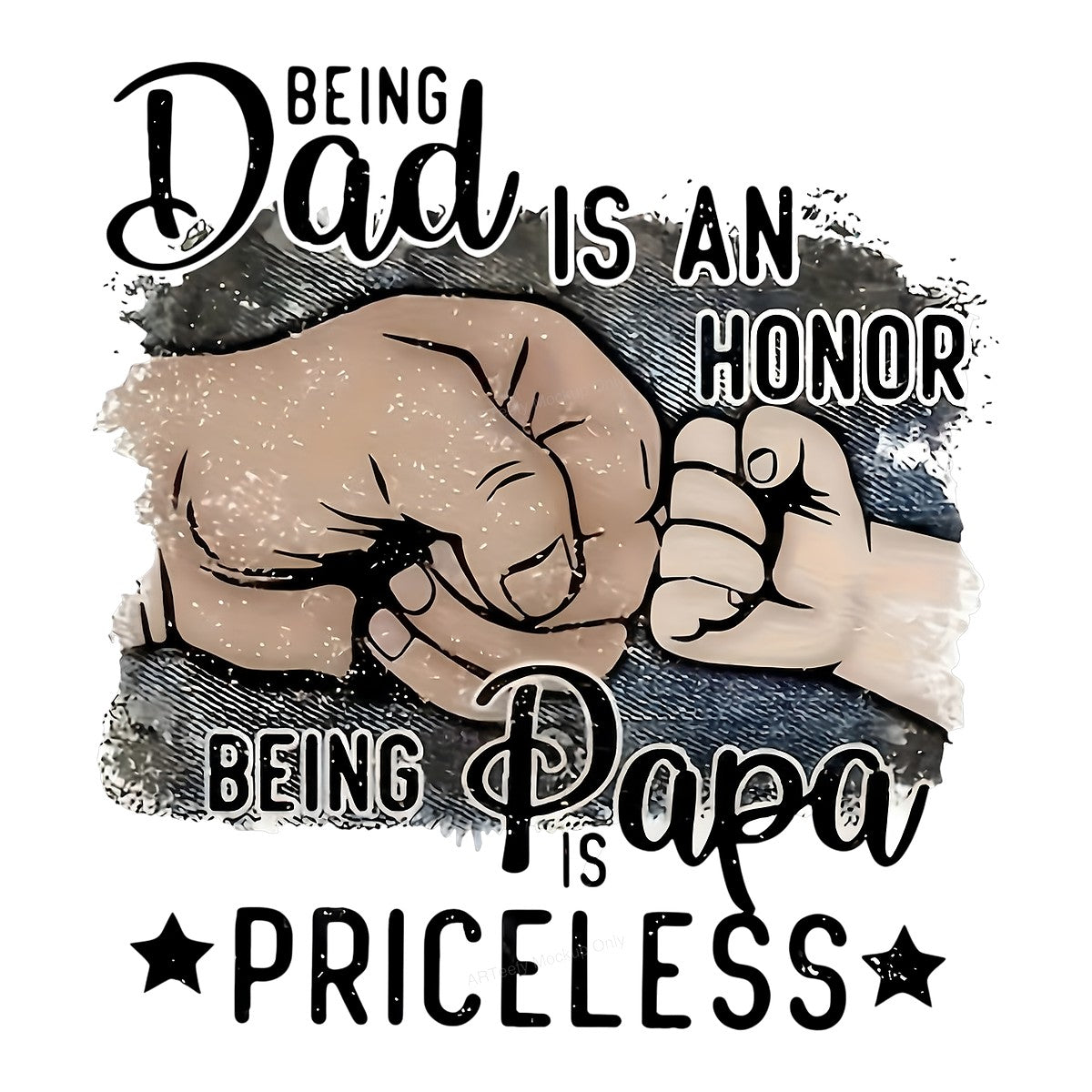 DTF Heat Transfer Iron On Sticker Iron On Heat Transfers Being Dad Is An Honor Graphic for Father Day Gifts T Shirts Clearance - 1