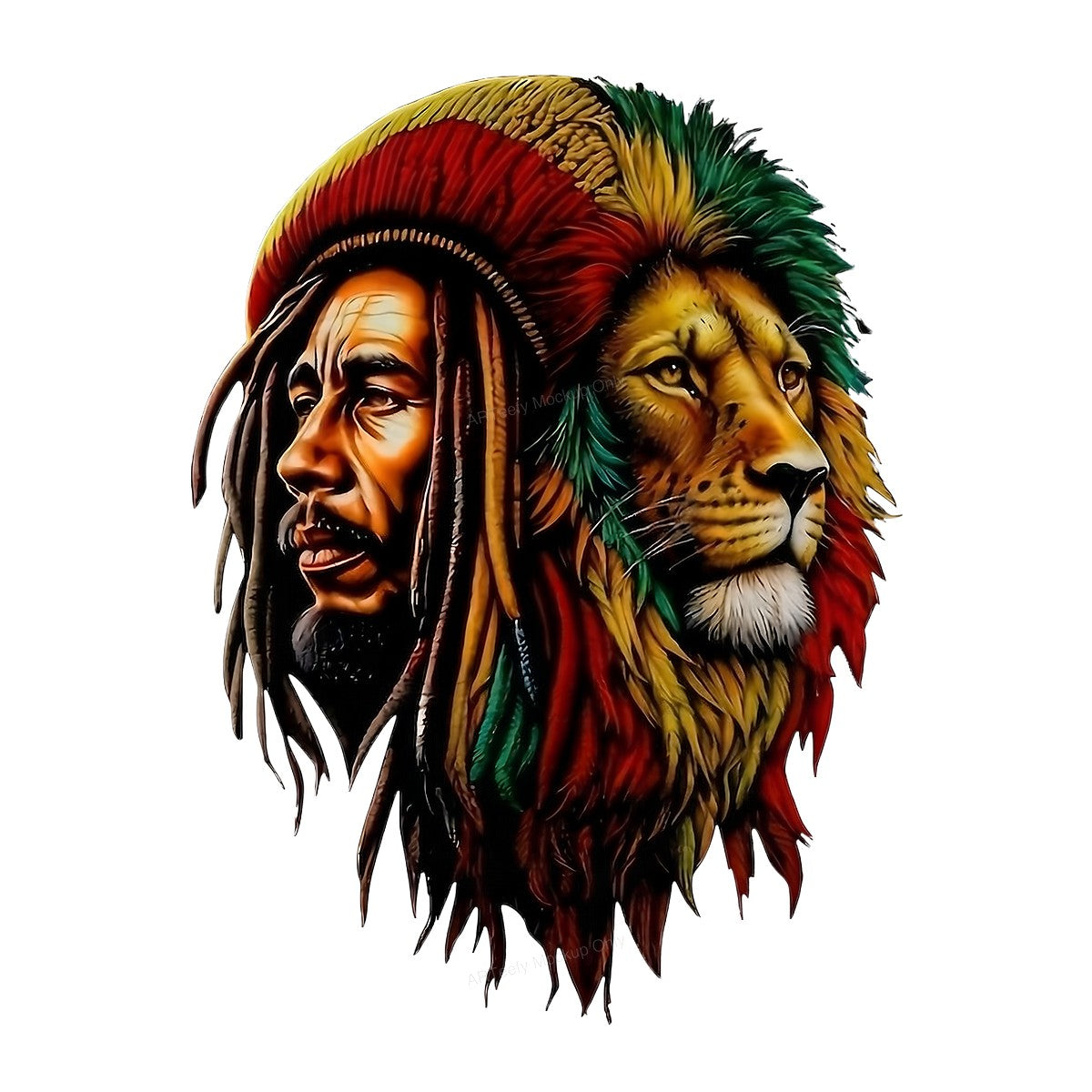 DTF Heat Transfer Iron On Sticker Iron On Heat Transfers Rasta Inspired Feather Design for T Shirts Hoodies Local Warehouse - 1