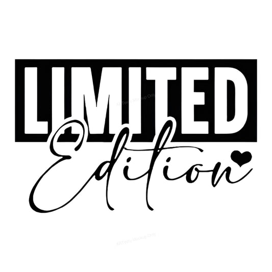 Iron On Transfer Limited Edition Heart Graphic for T Shirts and Hoodies - 1