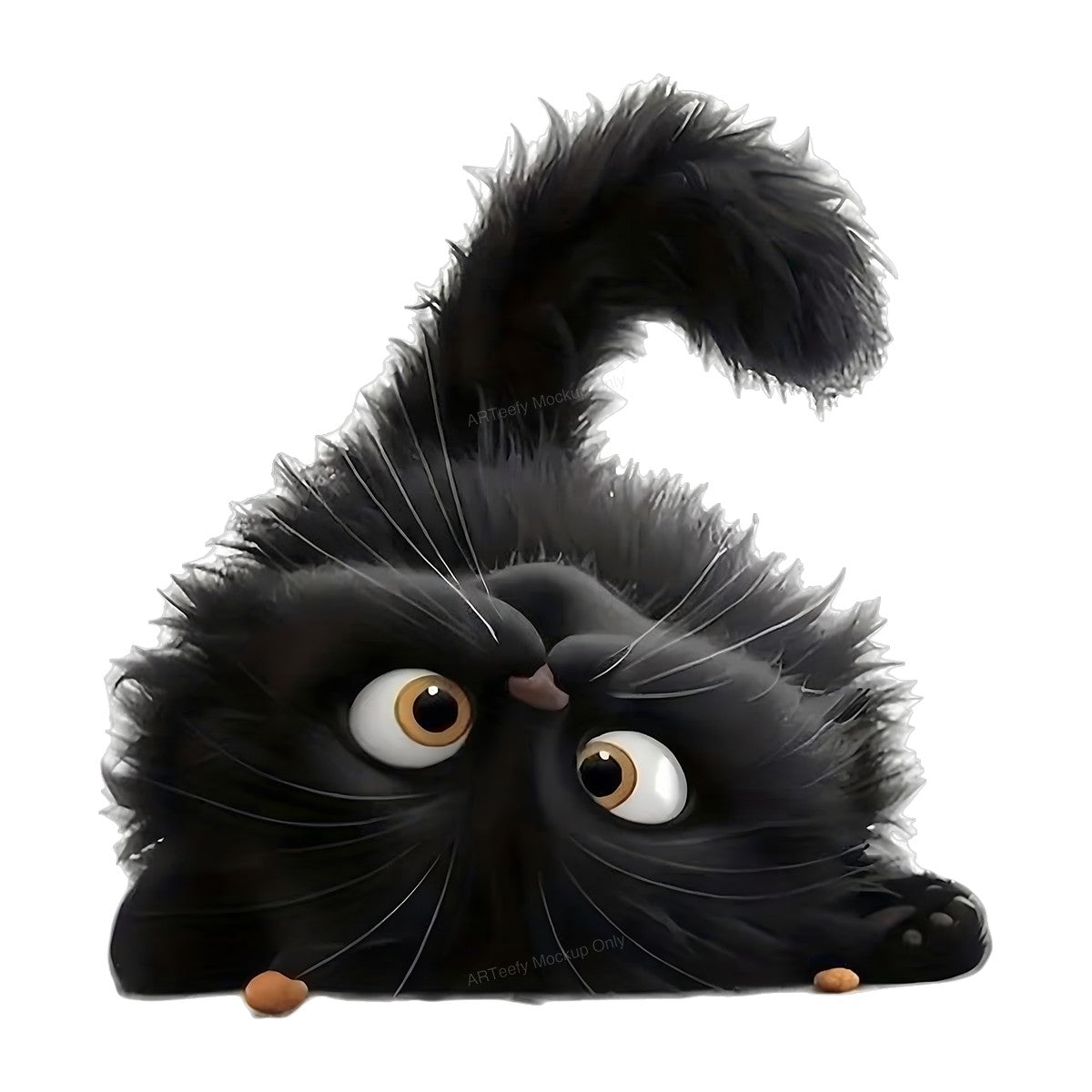 DTF Heat Transfer Iron On Sticker Iron On Heat Transfers Black Cat Cartoon Inspired Design for Apparel Halloween Decorations Local Warehouse - 1