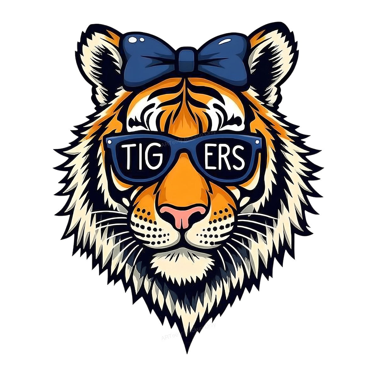 DTF Heat Transfer Iron On Sticker Iron On Heat Transfers Tiger Design Sunglasses Style for Apparel Bags Jackets Local Warehouse - 1