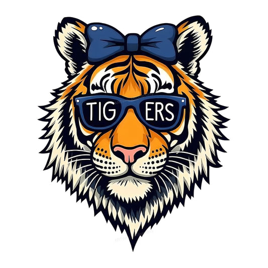 DTF Heat Transfer Iron On Sticker Iron On Heat Transfers Tiger Design Sunglasses Style for Apparel Bags Jackets Local Warehouse - 1