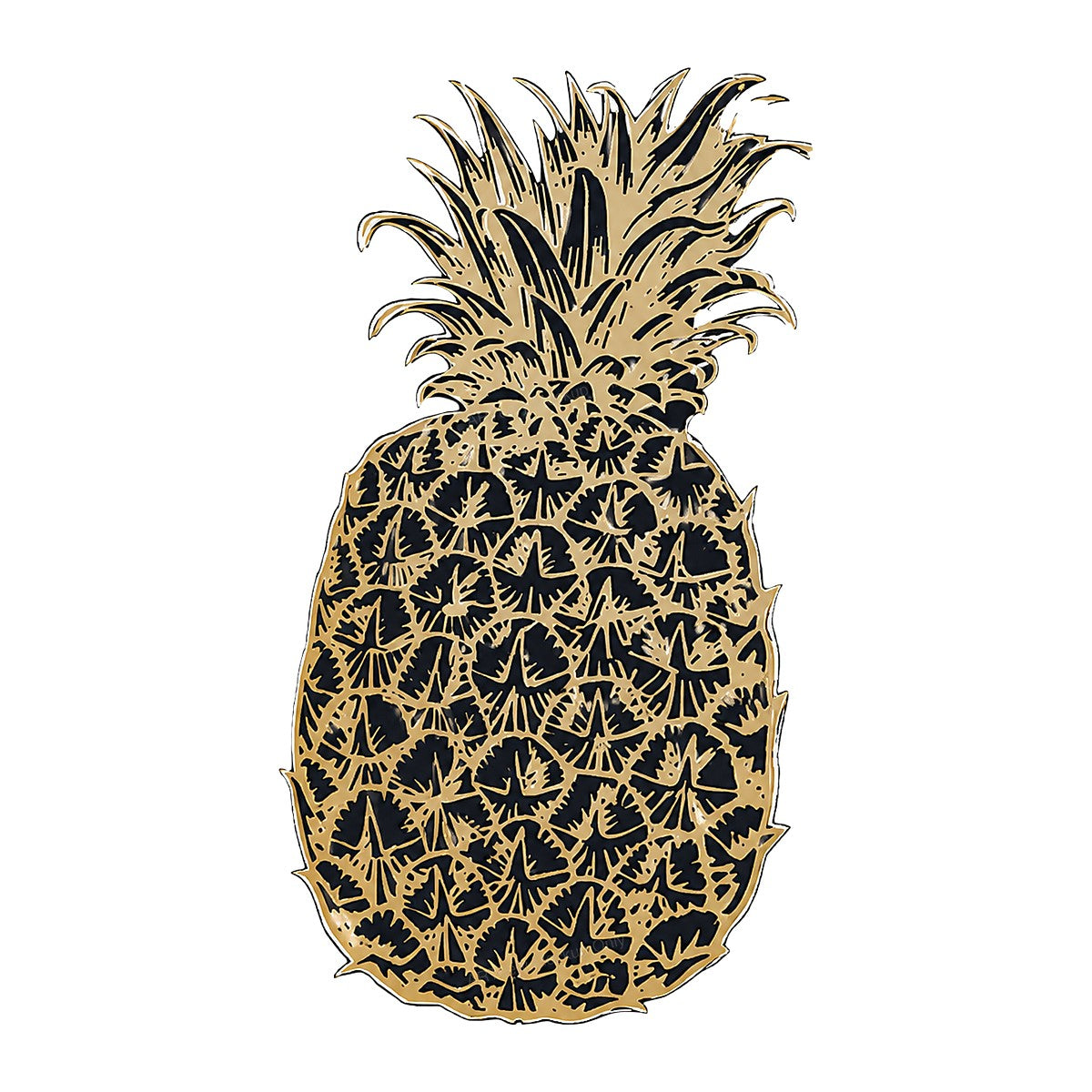 DTF Heat Transfer Tropical Pineapple Line Art Graphic for T Shirts Hoodies and Tote Bags - 1