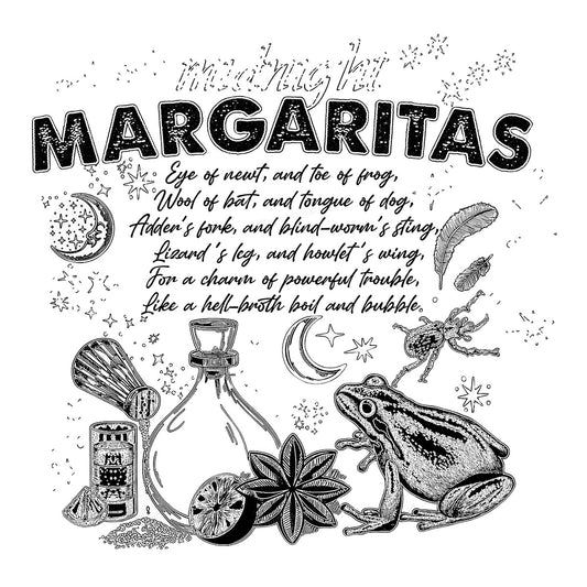 DTF Transfer Midnight Margaritas Witchy Cocktail Spell Graphic for T Shirts Hoodies and Party Apparel - 1