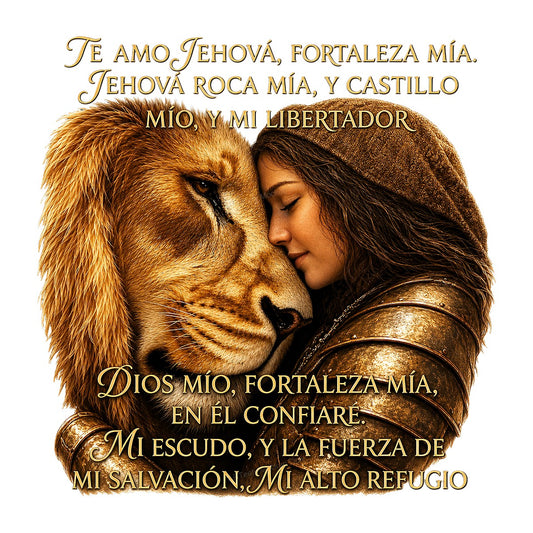 Christian Heat Transfer Spanish Lion of Judah Bible Verse Graphic for T Shirts Hoodies and Christian Apparel - 1