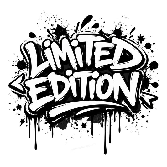 DTF Transfer Limited Edition Graffiti Drip Lettering Graphic for T Shirts Hoodies and Tote Bags - 1