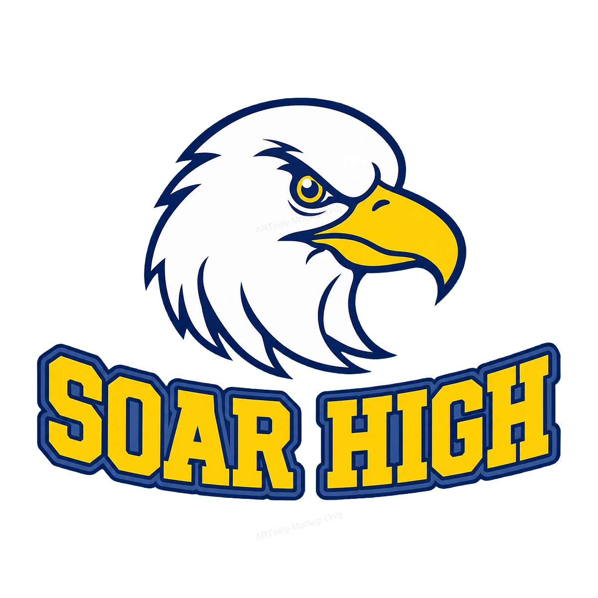 DTF Transfer Soar High Eagle Mascot Bold School Spirit Graphic for T Shirts Hoodies and Team Apparel - 1