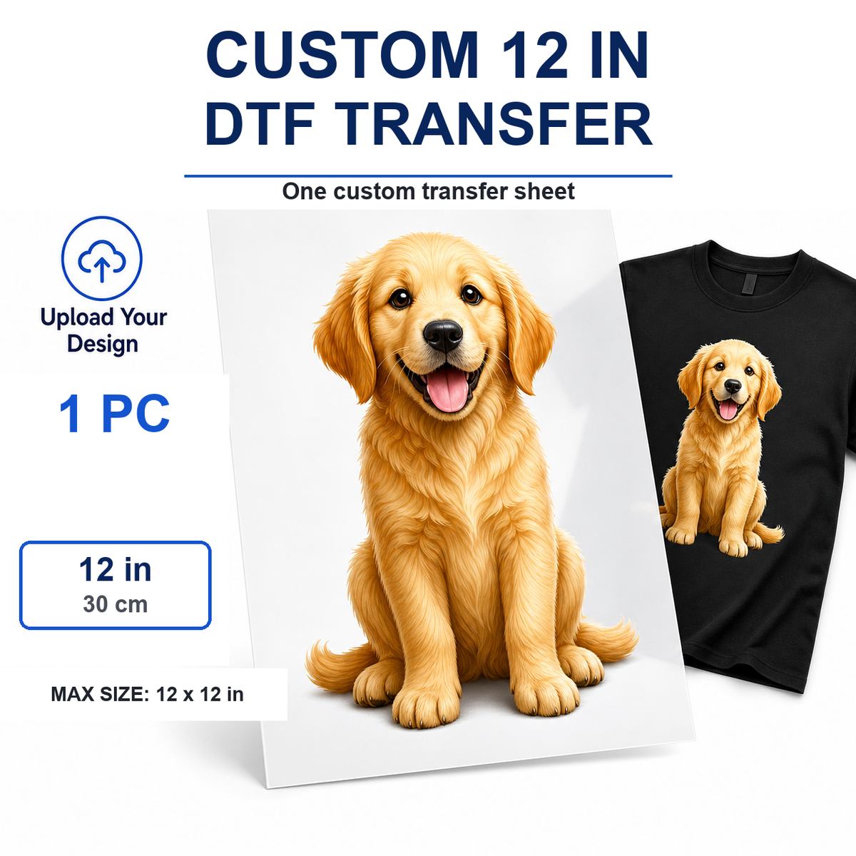 ARTeefy Custom DTF 12-inch single transfer cover v1 - 12 in / 30 cm