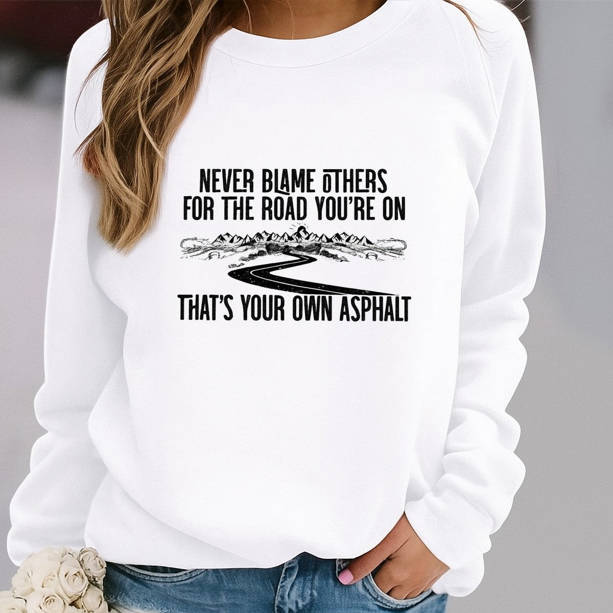 DTF Heat Transfer Iron On Sticker Inspirational Mountain Road Quote Graphic for Outdoor Adventure T Shirts Hoodies Bags and Home Decor - 2