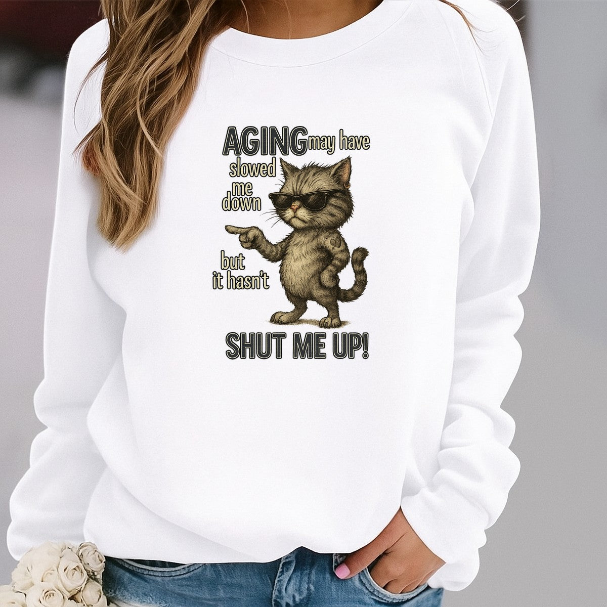 DTF Heat Transfer Iron On Sticker Cool Cat with Sunglasses and Funny Quote for Apparel T Shirts Bags and Home Decor - 2