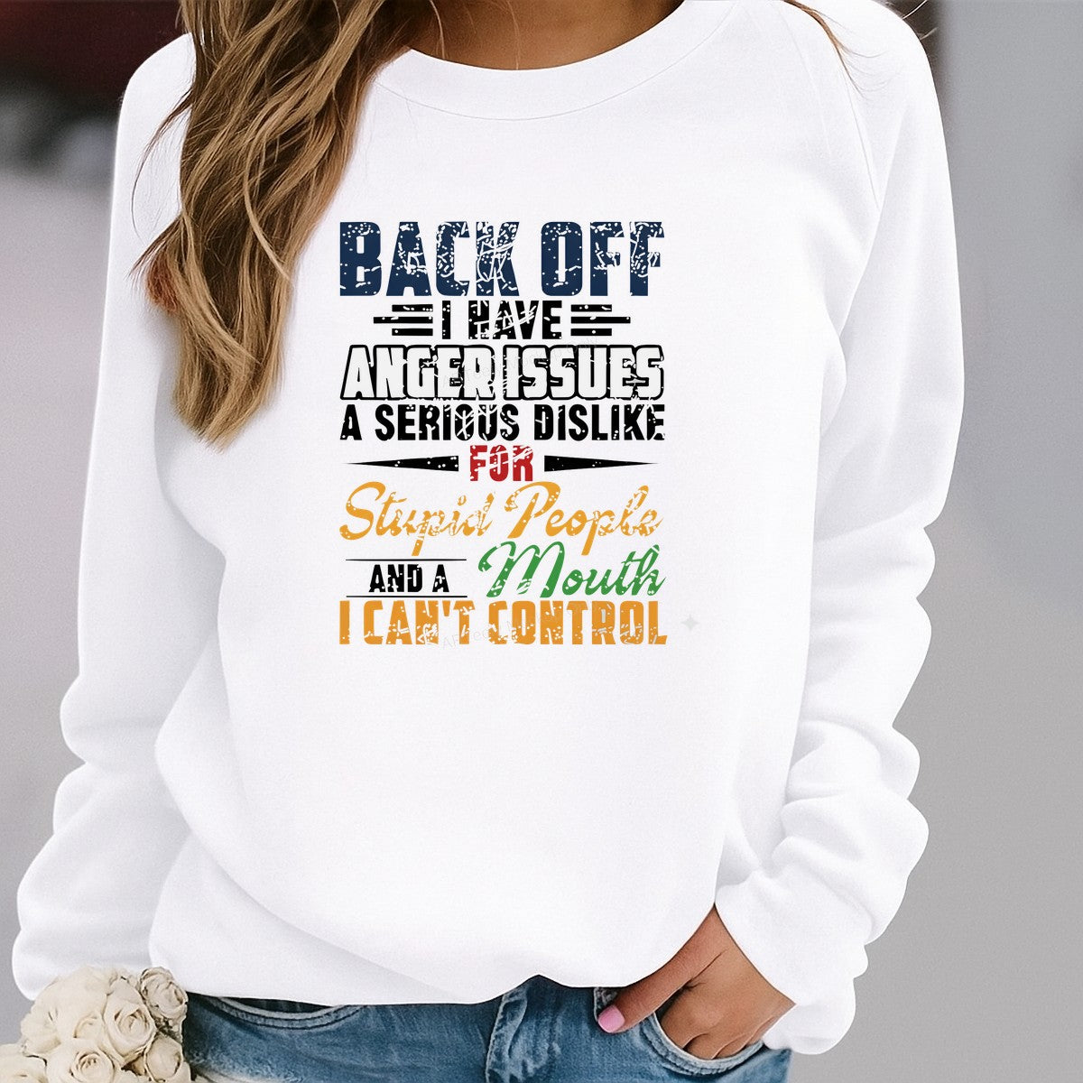 DTF Heat Transfer Iron On Sticker Iron On Transfers for T Shirts Funny Back Off Quote Design Heat Press Ready for Casual Wear Clearance - 2