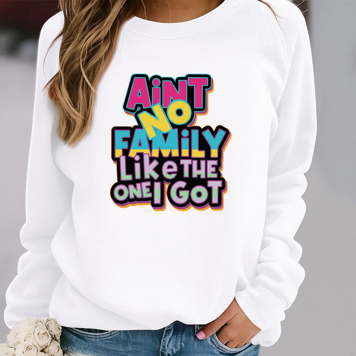 DTF Heat Transfer Iron On Sticker DTF Transfers Ready to Press Colorful Family Quote Design for T Shirts Hoodies Local Warehouse - 2
