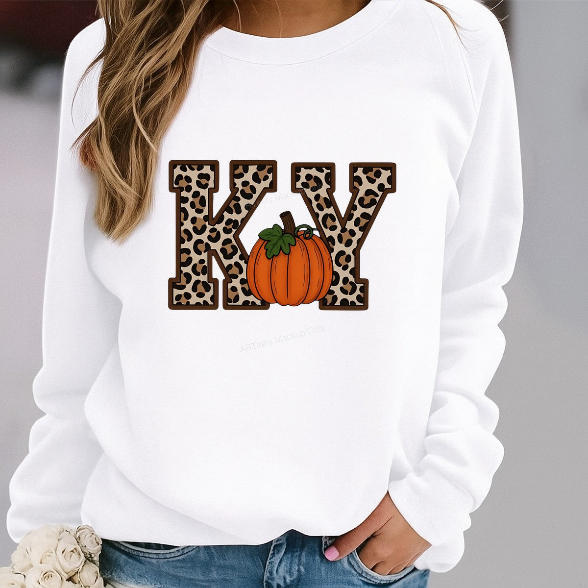 DTF Heat Transfer Iron On Sticker Iron On Transfers for T Shirts Leopard Print KY Pumpkin Fall Iron On Patches Local Warehouse Clearance - 2
