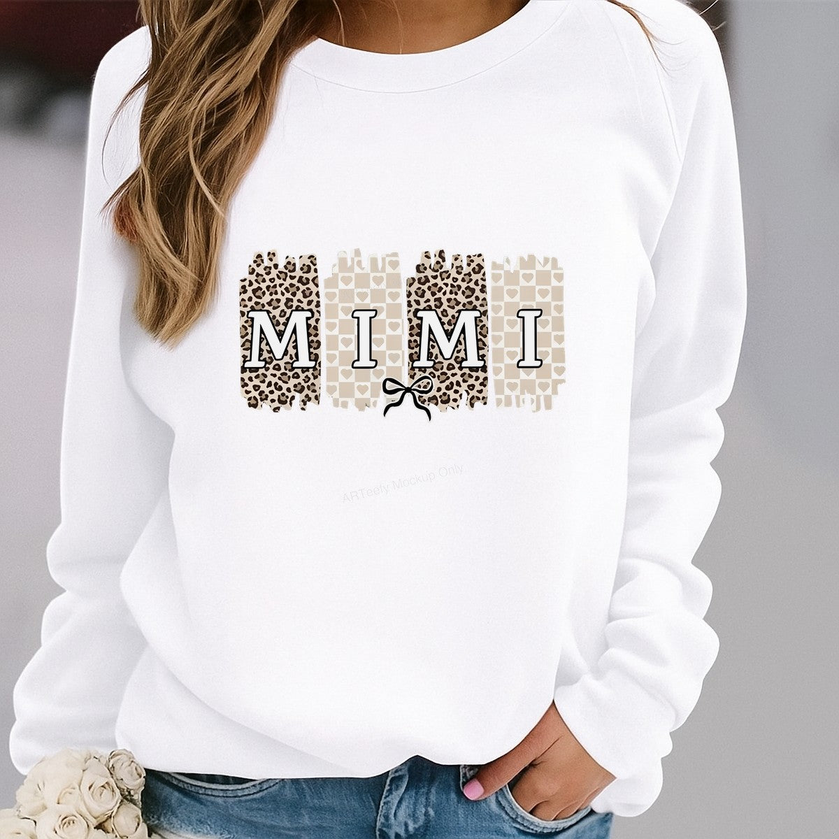 DTF Heat Transfer Iron On Sticker DTF Transfers Ready to Press Leopard Print MIMI Lettering for T Shirts Hoodies Local Warehouse - 2