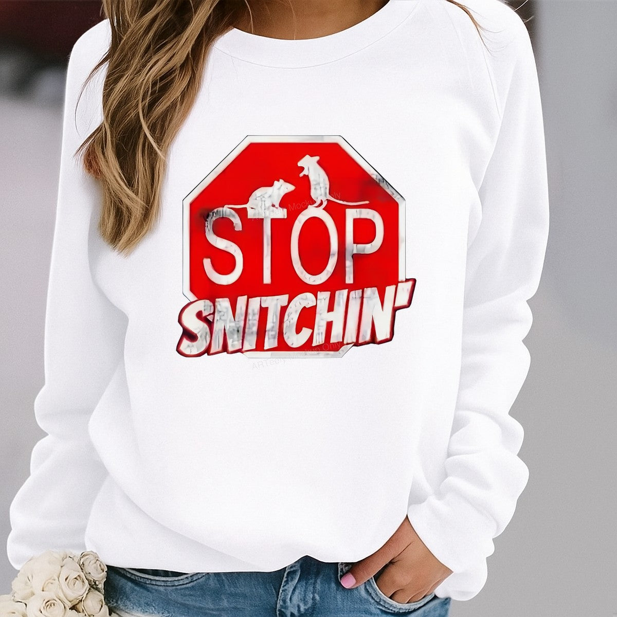 DTF Heat Transfer Iron On Sticker Stop Snitchin Design for T Shirts Hoodies Local Warehouse - 2