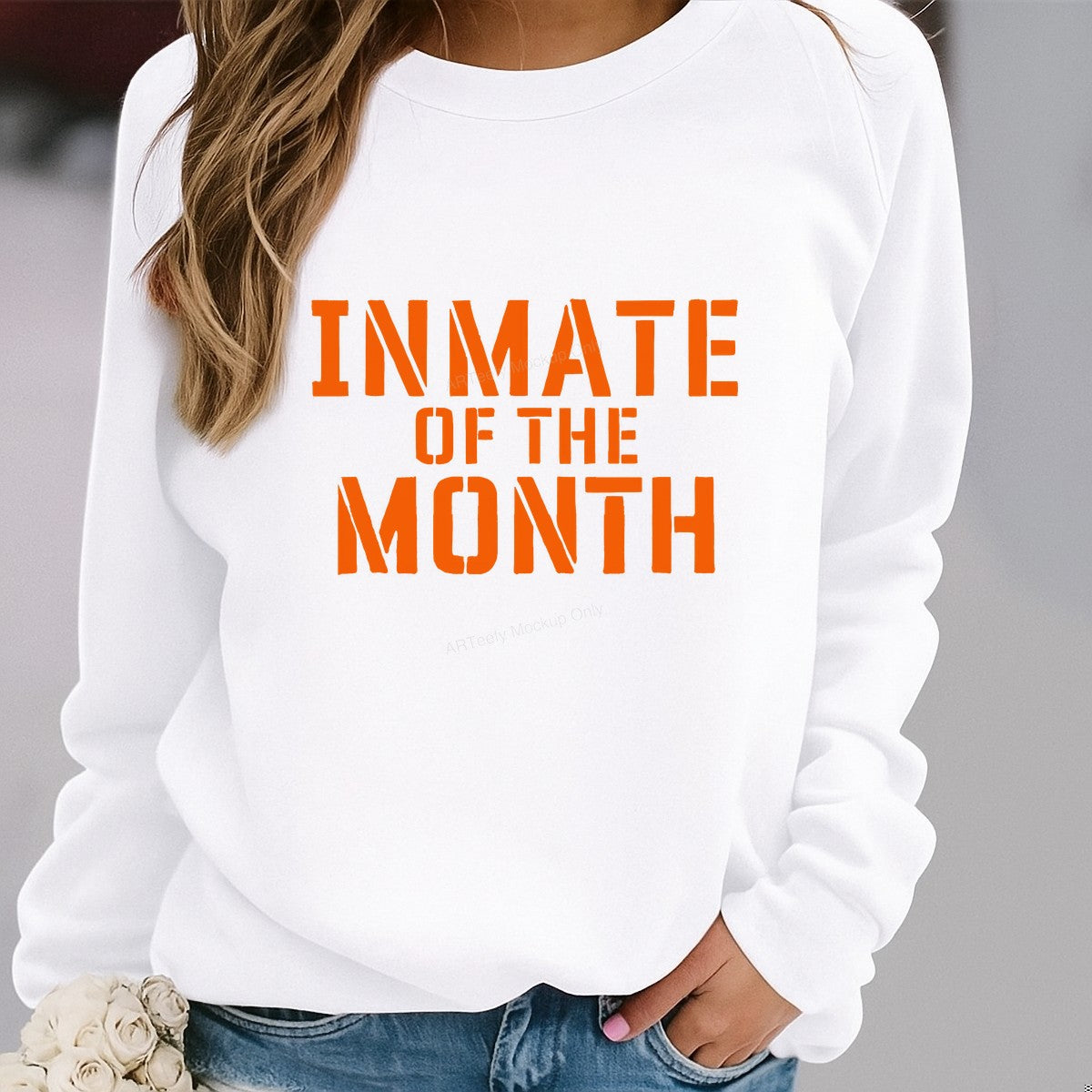 DTF Heat Transfer Iron On Sticker Iron On Transfers for T Shirts Inmate of the Month Lettering Design Halloween Costume Party Favors Clearance - 2