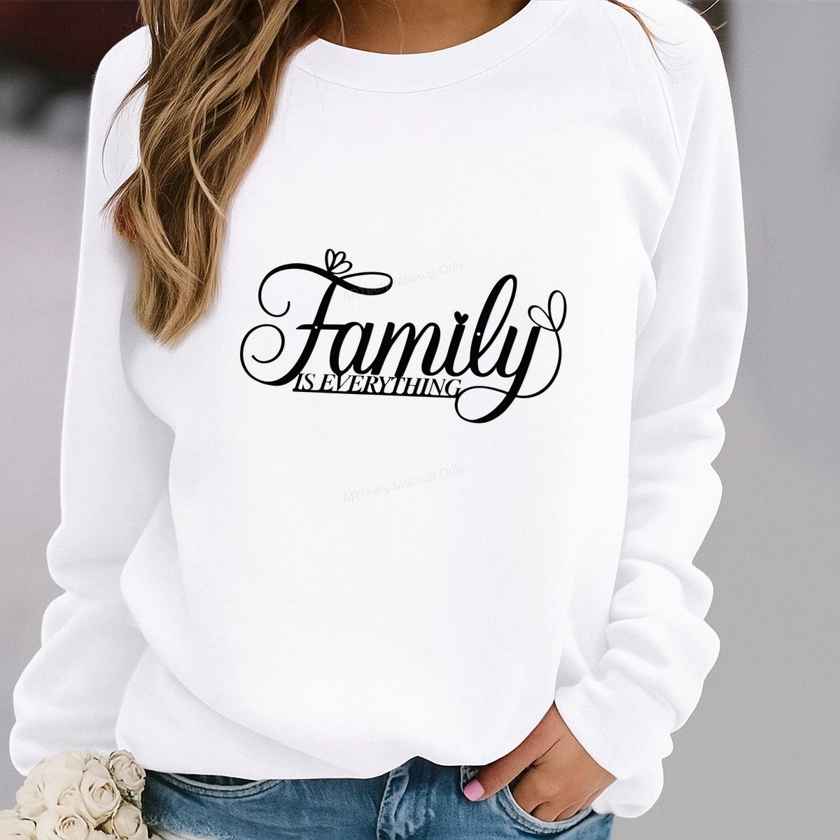 DTF Heat Transfer Iron On Sticker Iron On Transfers for T Shirts Family Is Everything Script Design for Apparel Home Decor Local Warehouse Clearance - 2