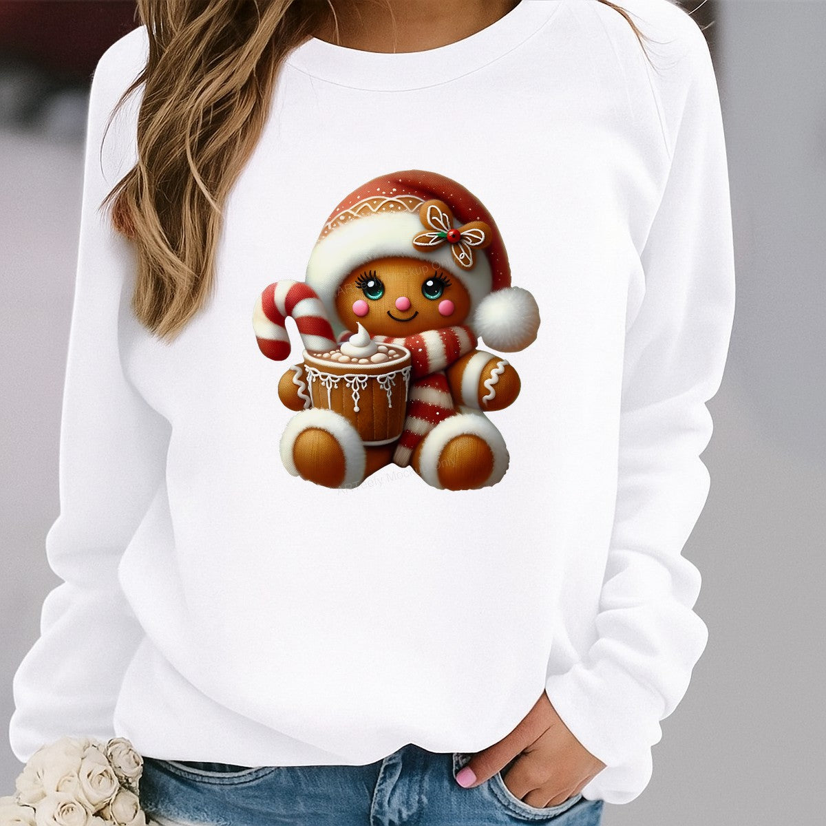 DTF Heat Transfer Iron On Sticker Iron On Heat Transfers Gingerbread Christmas Design Festive Holiday Decorations for T Shirts Hoodies Local Warehouse - 2