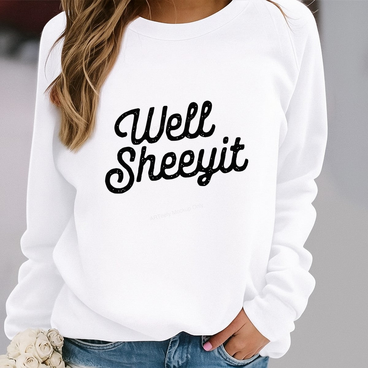 DTF Heat Transfer Iron On Sticker Iron On Heat Transfers Well Sheeyit Retro Lettering Style for T Shirts Hoodies Vintage Merchandise Clearance Local Warehouse - 2
