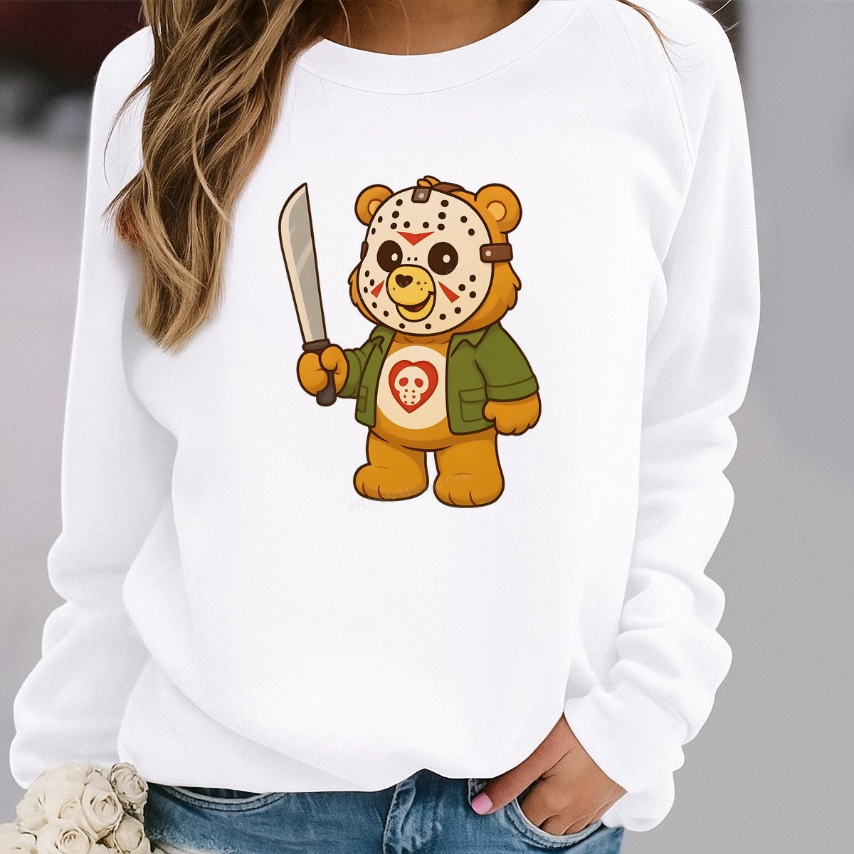 DTF Heat Transfer Iron On Sticker Iron On Heat Transfers Cartoon Bear Mask Design Halloween Party Favors Local Warehouse Clearance - 2