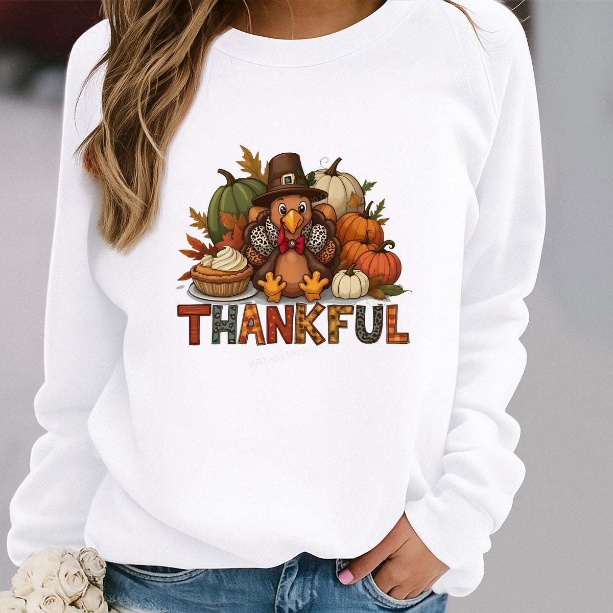 DTF Heat Transfer Iron On Sticker Iron On Heat Transfers Thanksgiving Turkey Design Fall Home Decor for Shirts Hoodies Local Warehouse - 2