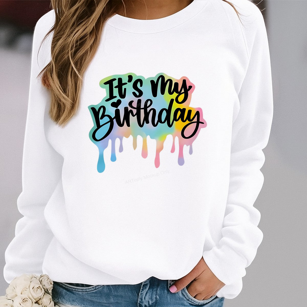 DTF Heat Transfer Iron On Sticker Iron On Heat Transfers Colorful Birthday Lettering for Party Shirts Hoodies Local Warehouse - 2